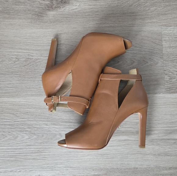 Michael Kors Lawson Leather Open-Toe Ankle Boot - Picture 3 of 7